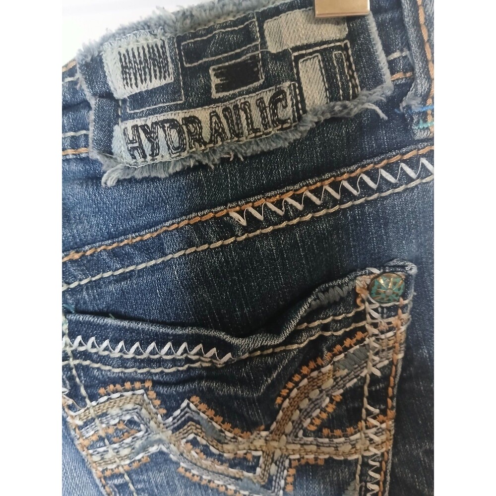 Hydraulic Gramercy Slim Boot Jeans Women’s 5/6 Low Rise Embroidered Pockets Y2K - Picture 10 of 16